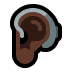 🦻🏿 ear with hearing aid: dark skin tone display on Windows